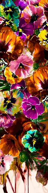 Free flower bookmark featuring copper-toned flowers at the top